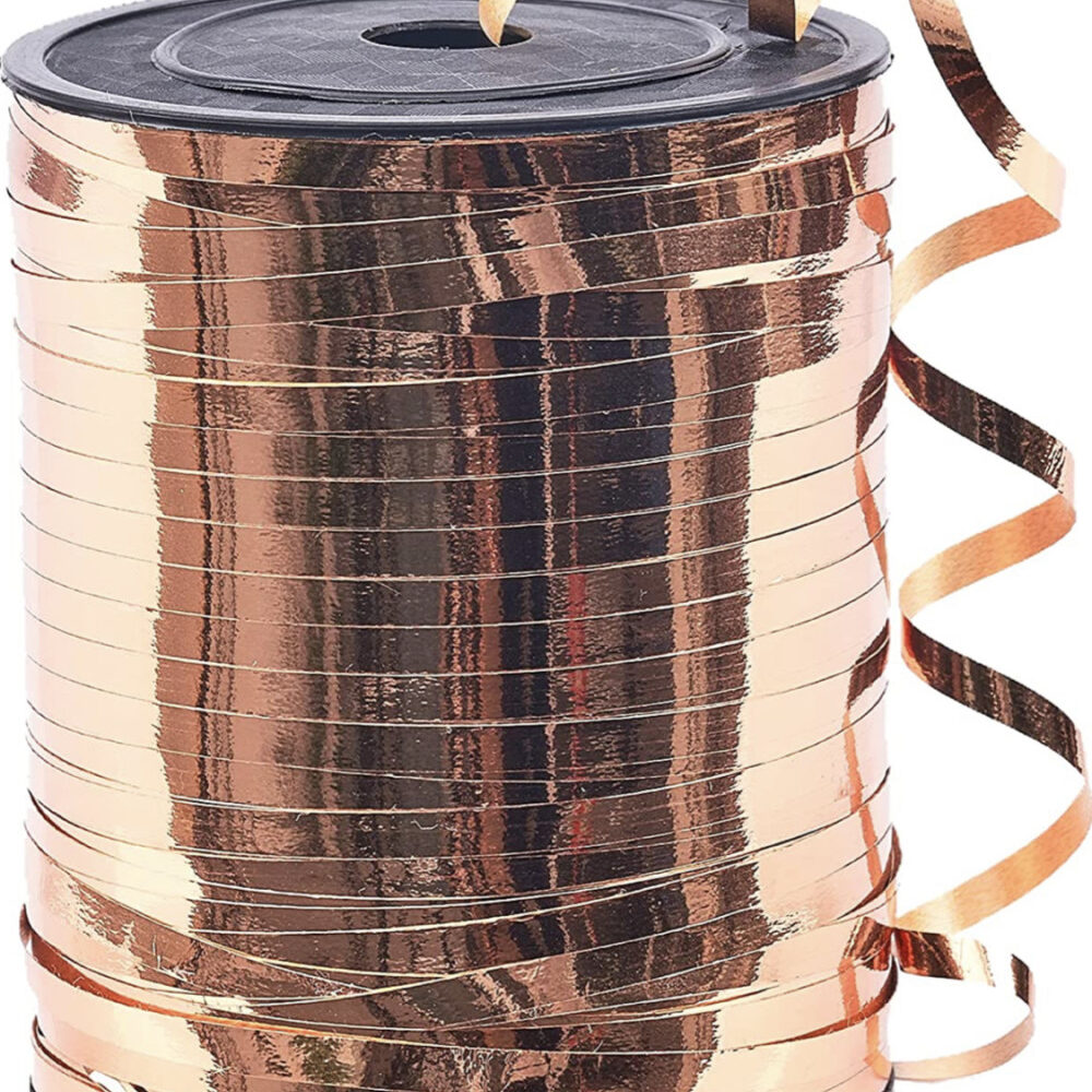 סליל חוט לקשירת בלונים 500 יארד רוז גולד מראה