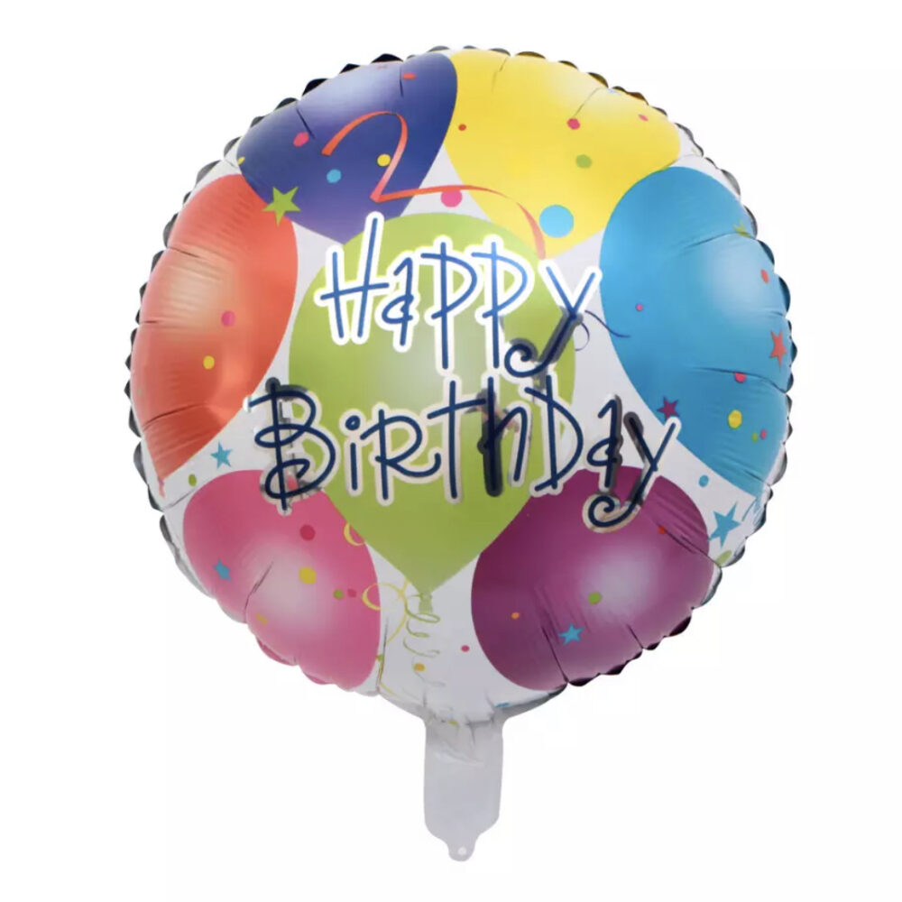 בלון מיילר 18 אינץ' יום הולדת שמח צבעוני HAPPY BIRTHDAY