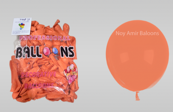 חבילת בלוני גומי כתום עז 5 אינץ' - 100 יח'