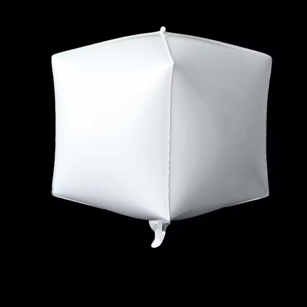 20 יח׳ מארז בלון קובייה 4D- לבן 24׳