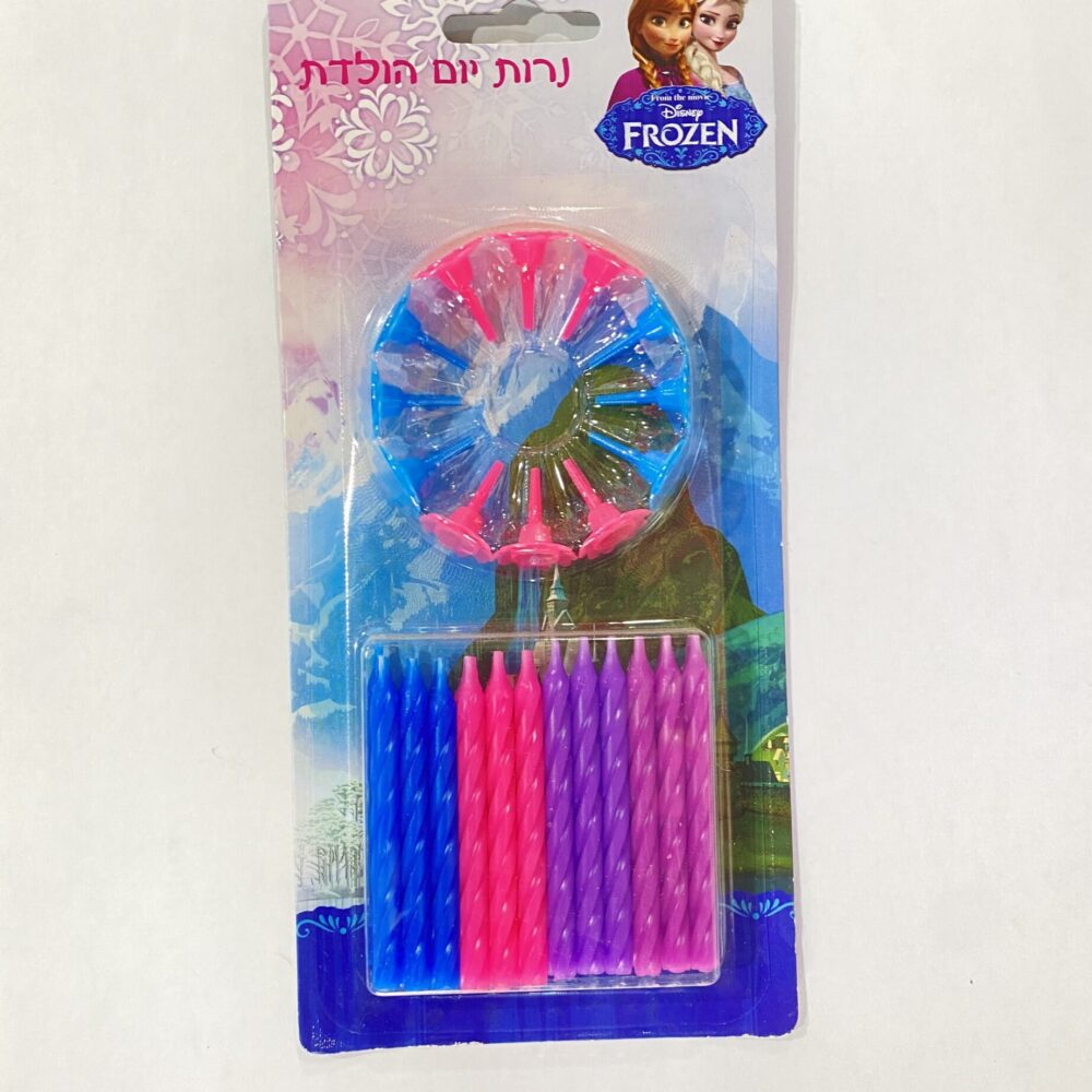 מארז 24 יח׳ נרות יום הולדת אלזה ואנה