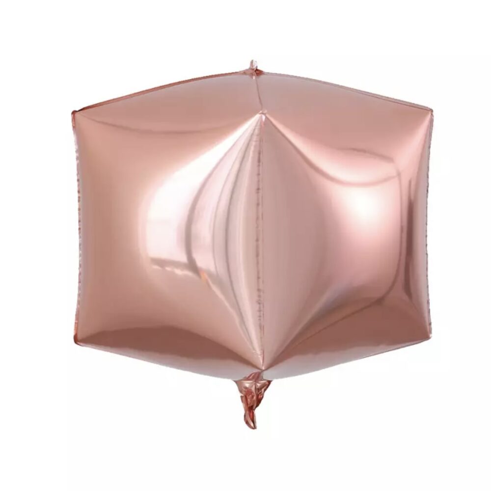 בלון קובייה 4D- רוז גולד 24׳