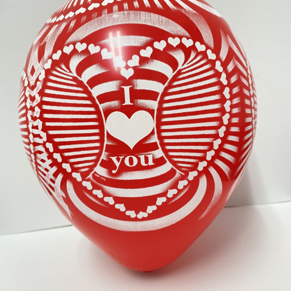 100 יח׳ בלון גומי 12׳ מודפס I Love you