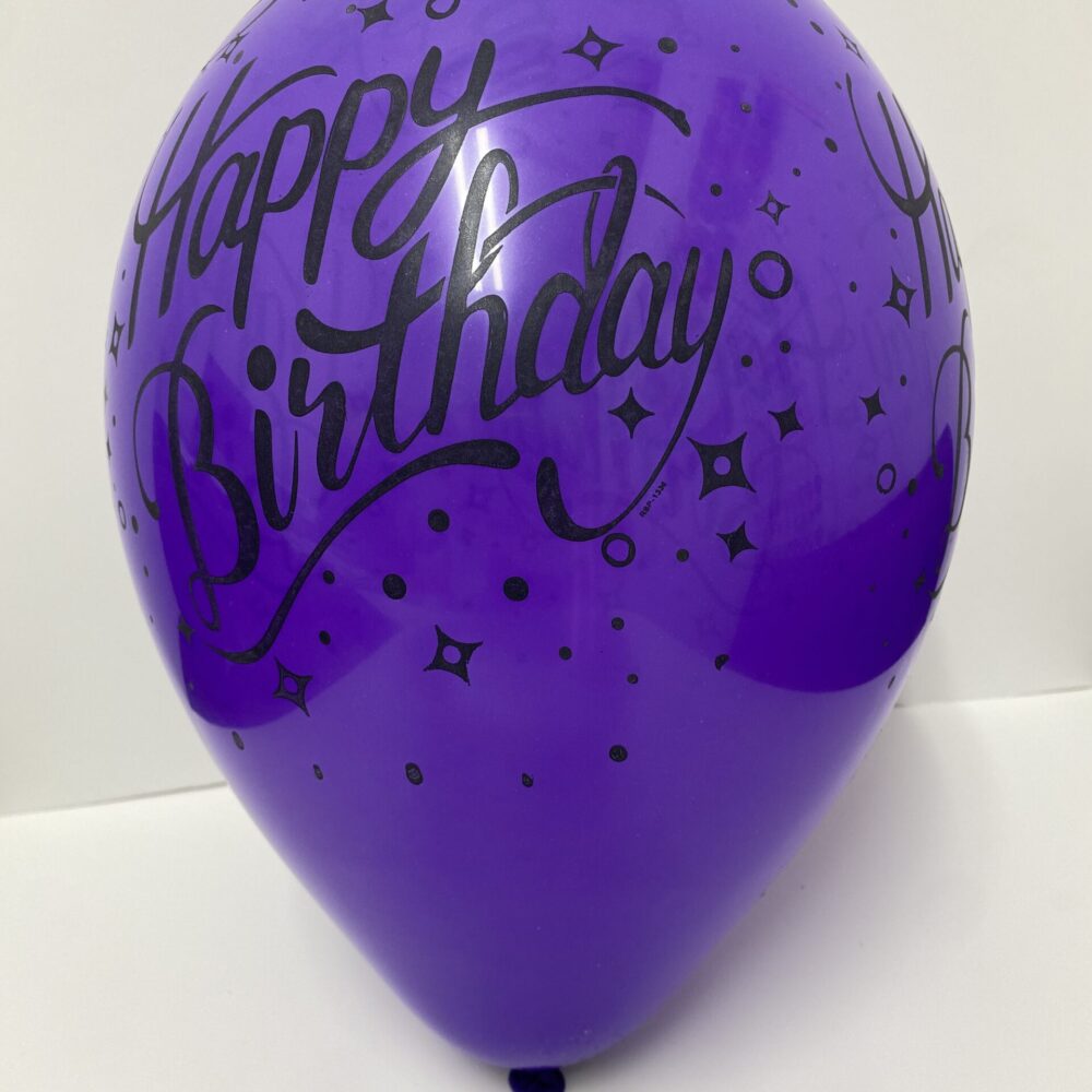 100 יח׳ בלון גומי 12 מודפס Happy Birthday