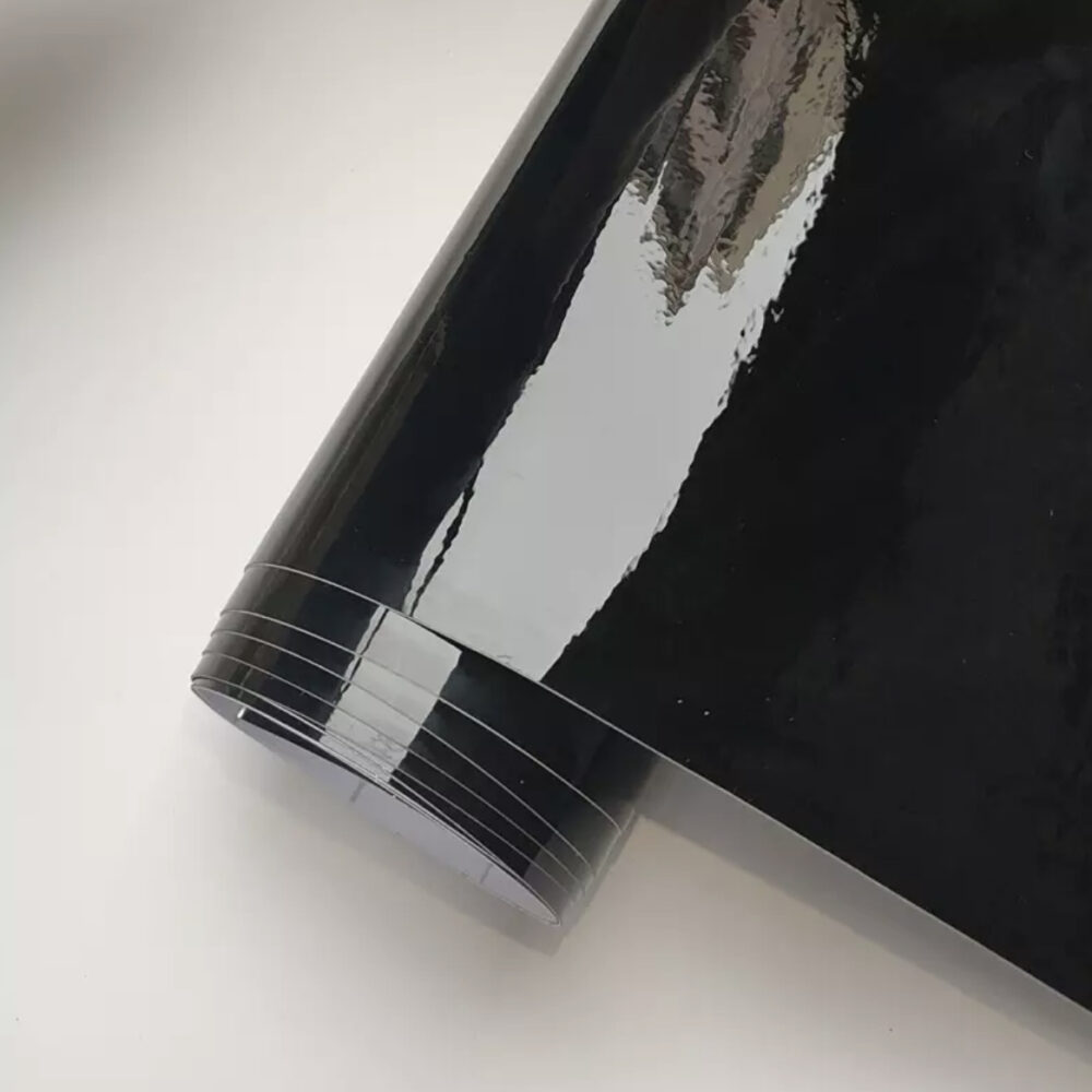 גליל מדבקת ויניל 50 מטר לסילואט בצבע שחור מבריק