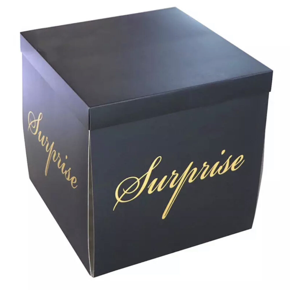 קופסת הפתעה מתפוצצת שחור 50x50cm Surprise Box