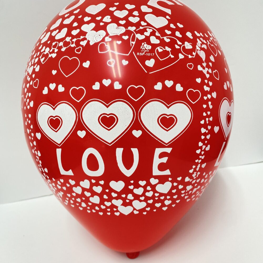 100 יח׳ בלון גומי 12׳ מודפס Love