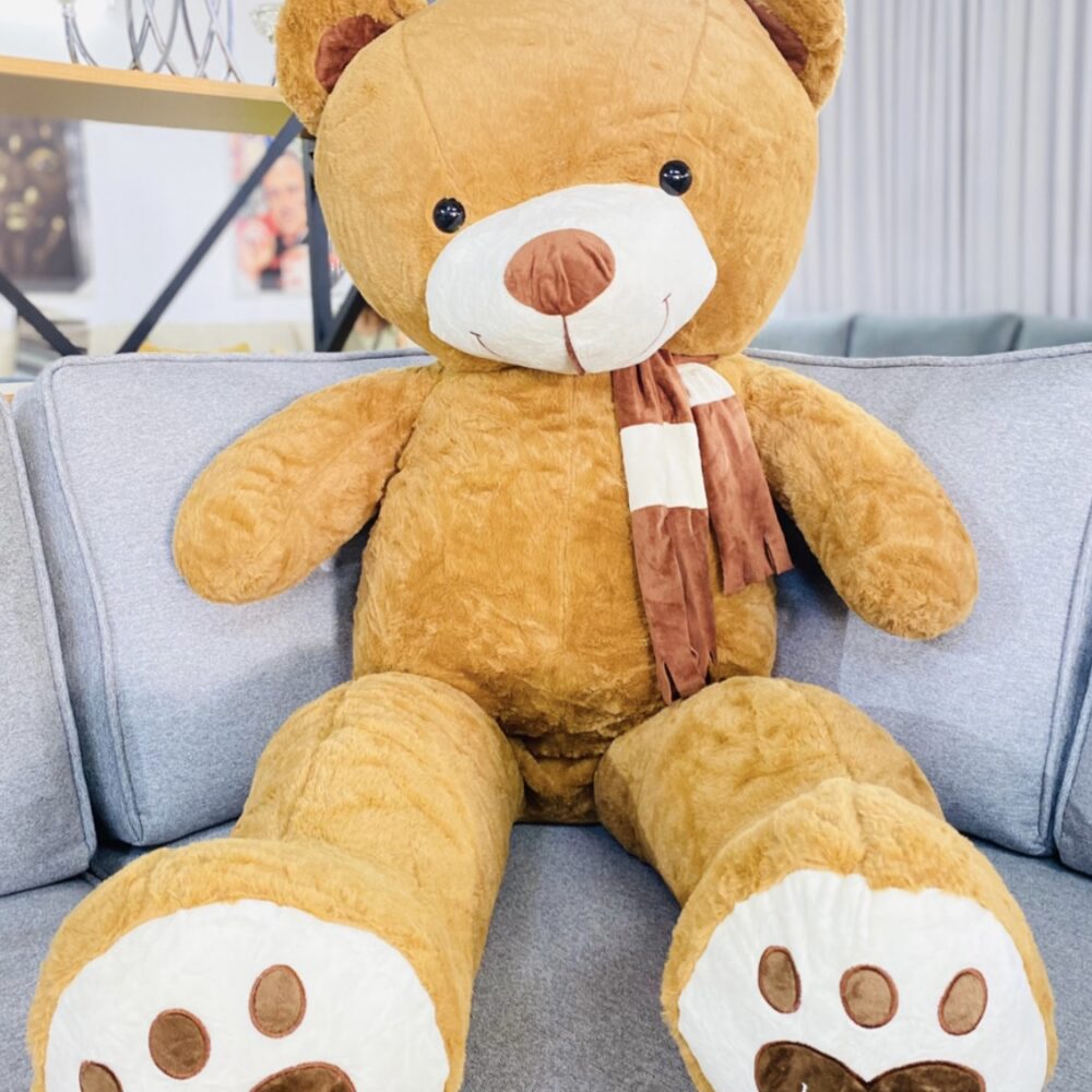 דובי ענק מטר שישים חום דגם צעיף כפות רגליים