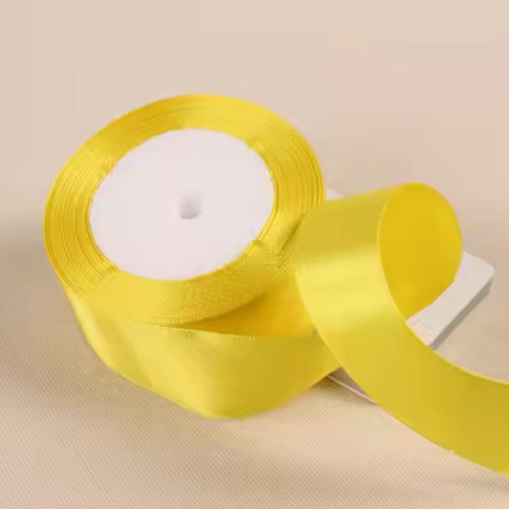 סרט סאטן 25 יארד 4 ס״מ- צהוב