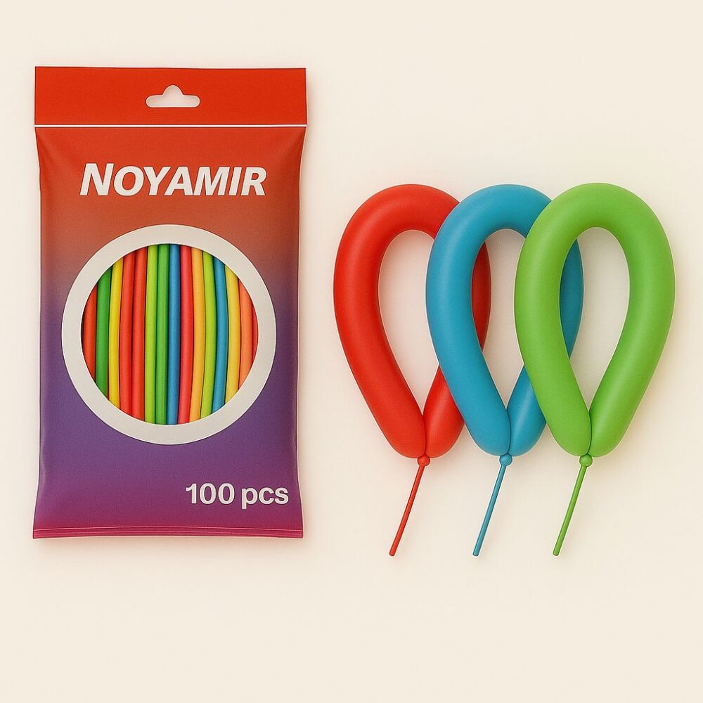 חבילת בלוני נקניק 260 מיקס צבעים - 100 יח'