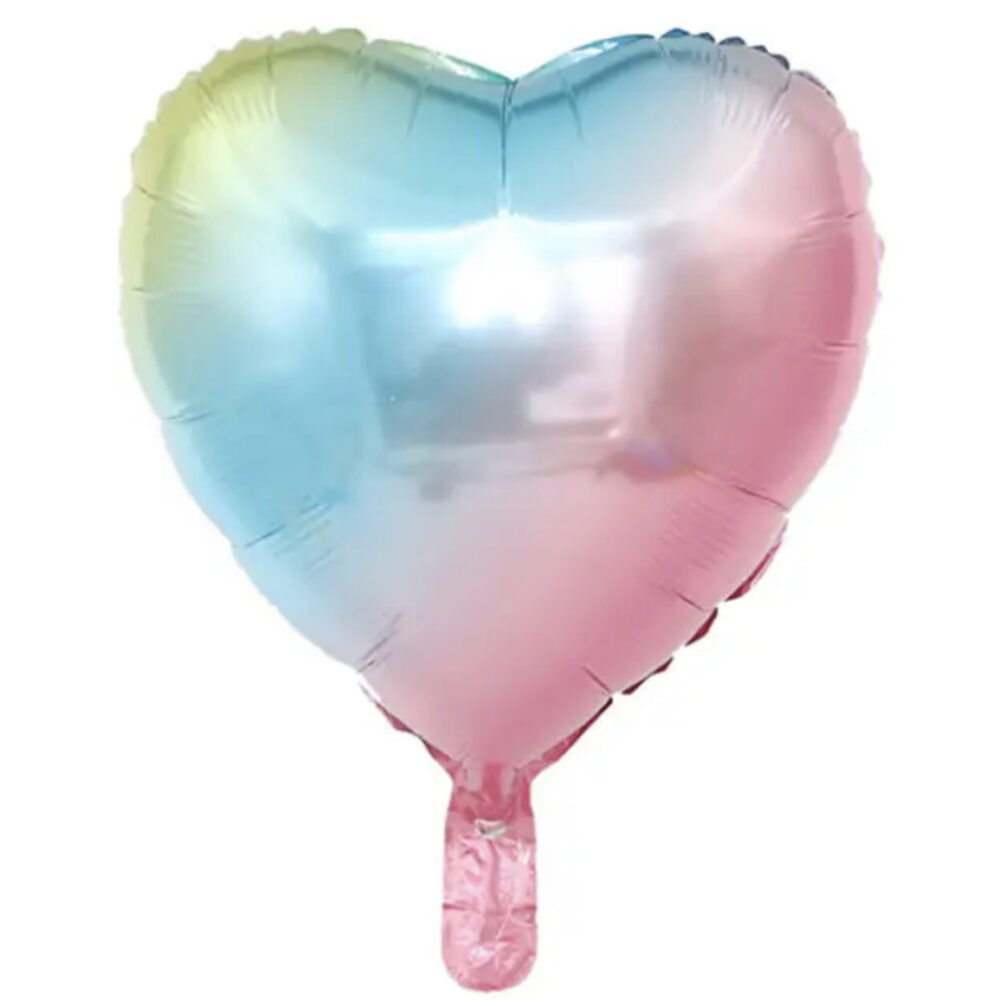 בלון מיילר 18 אינצ׳ לב צבעי הקשת