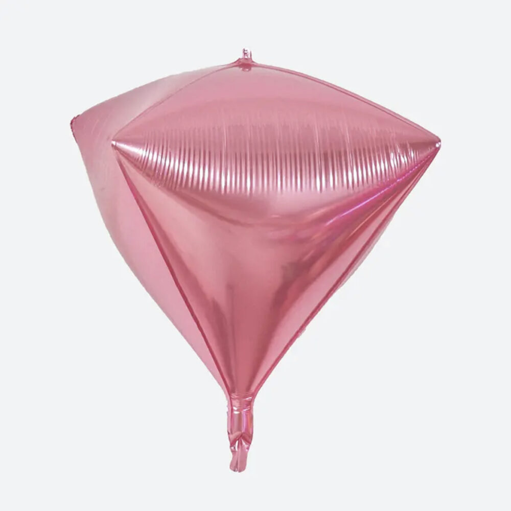 20 יח׳ במארז בלון יהלום 4D ורוד 24׳