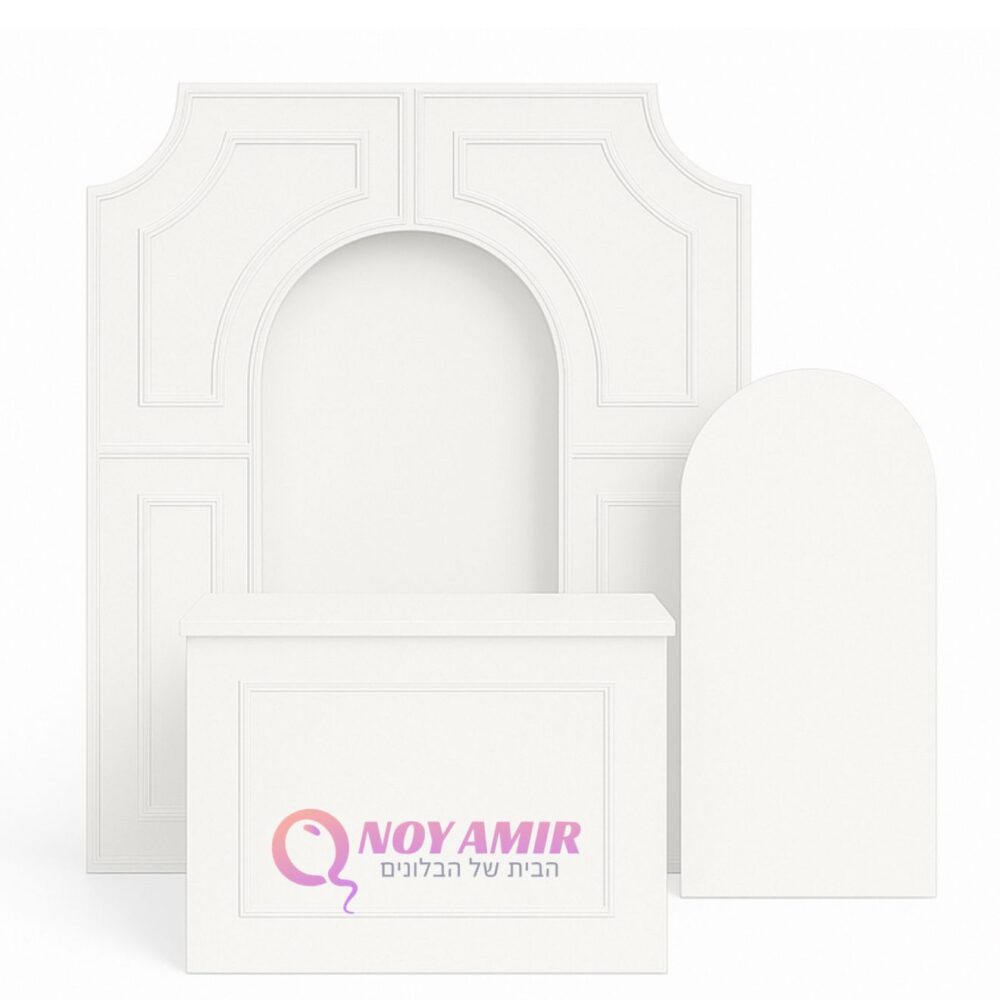 עמדת צילום PVC גשר + קיר מעוגל + שולחן מסגרת קאנט