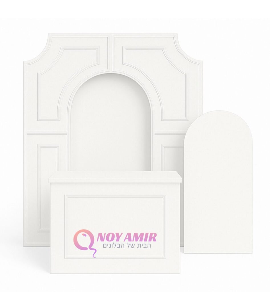 עמדת צילום PVC גשר + קיר מעוגל + שולחן מסגרת קאנט