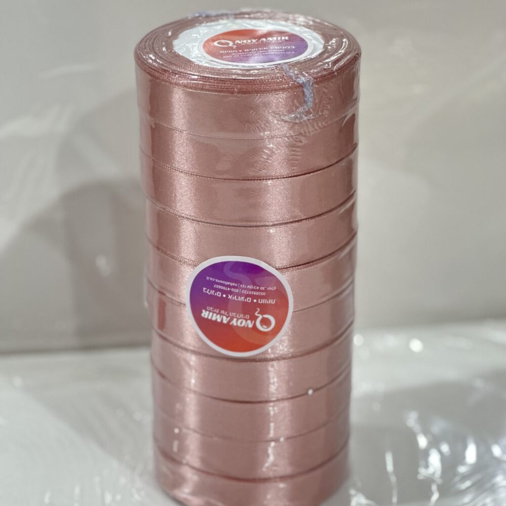 מארז 10 יחידות סרט סאטן 25 יארד 2 ס״מ- ורוד עתיק