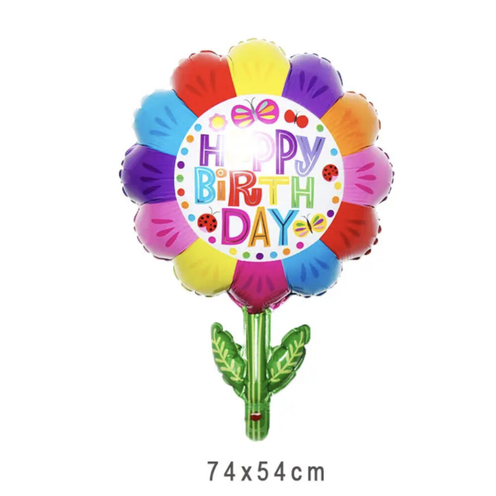 בלון מיילר פרח יום הולדת שמח