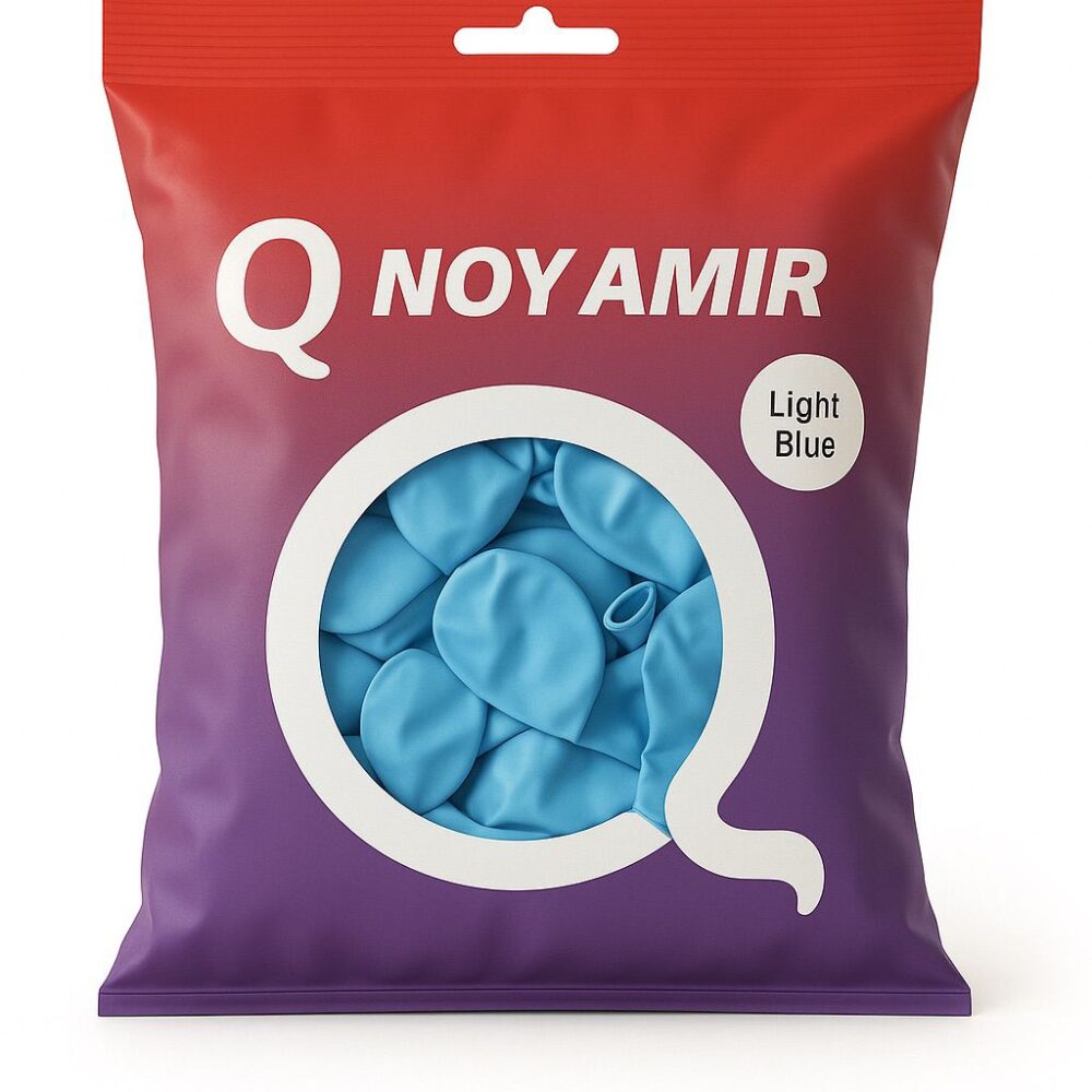 חבילת 100 בלוני גומי תכלת שמיים 12 אינץ