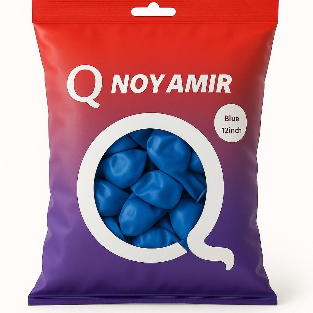חבילה 100 בלוני גומי כחול פסטל 12 אינץ