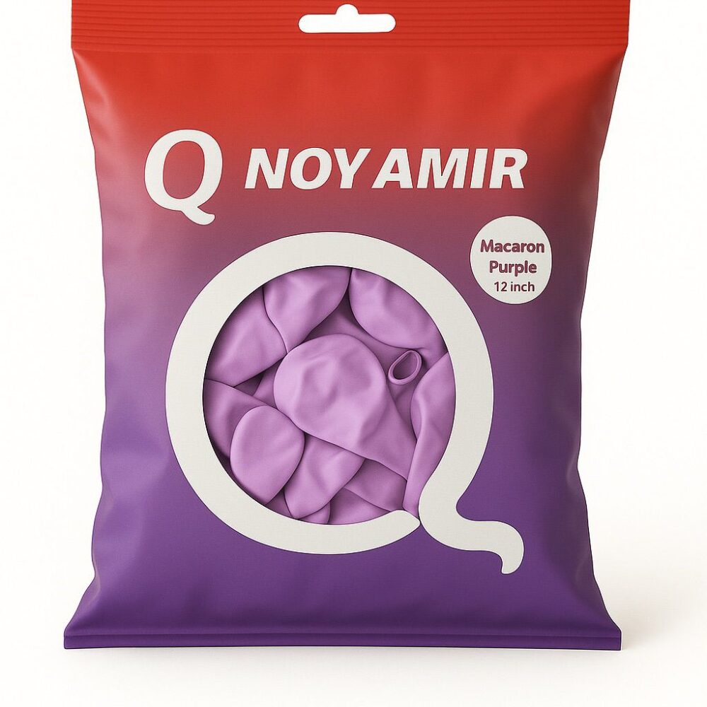 חבילת 100 בלוני גומי סגול מקרון 12 אינץ'