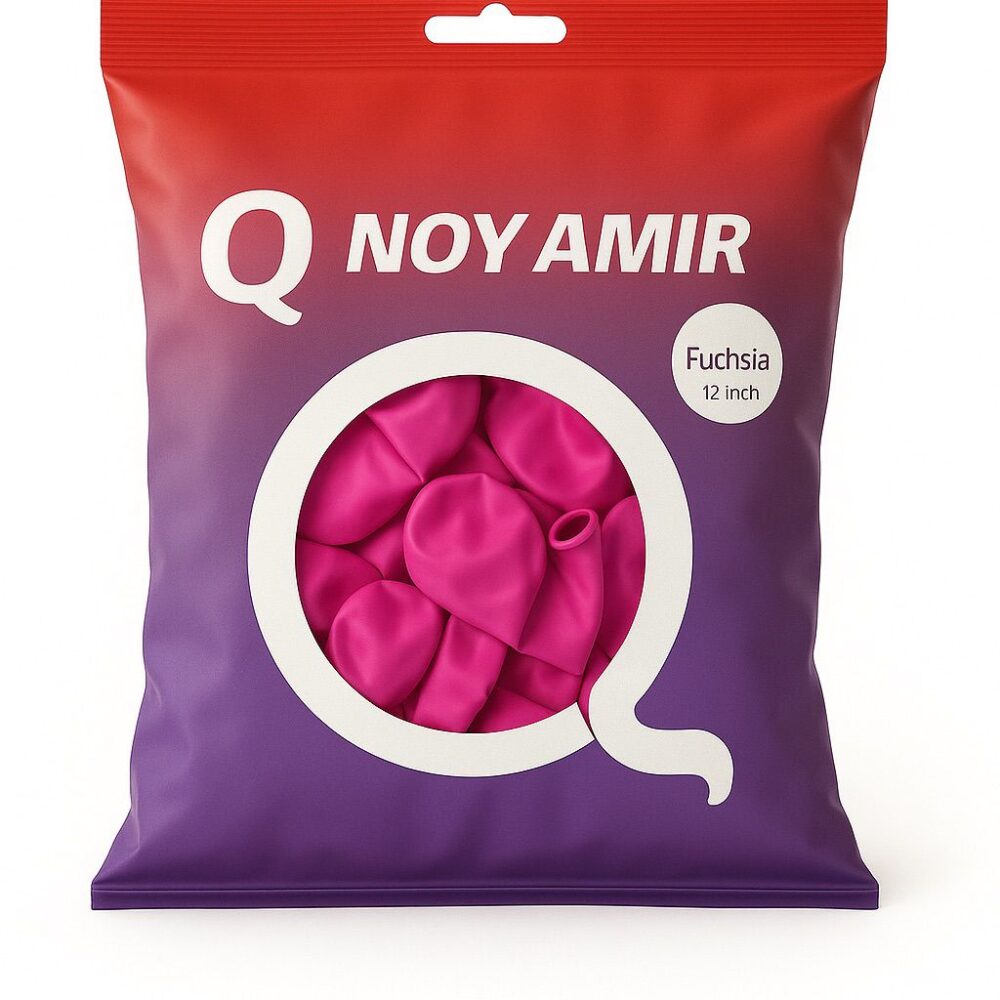 חבילת 100 בלוני גומי ורוד פוקסיה 12 אינץ'