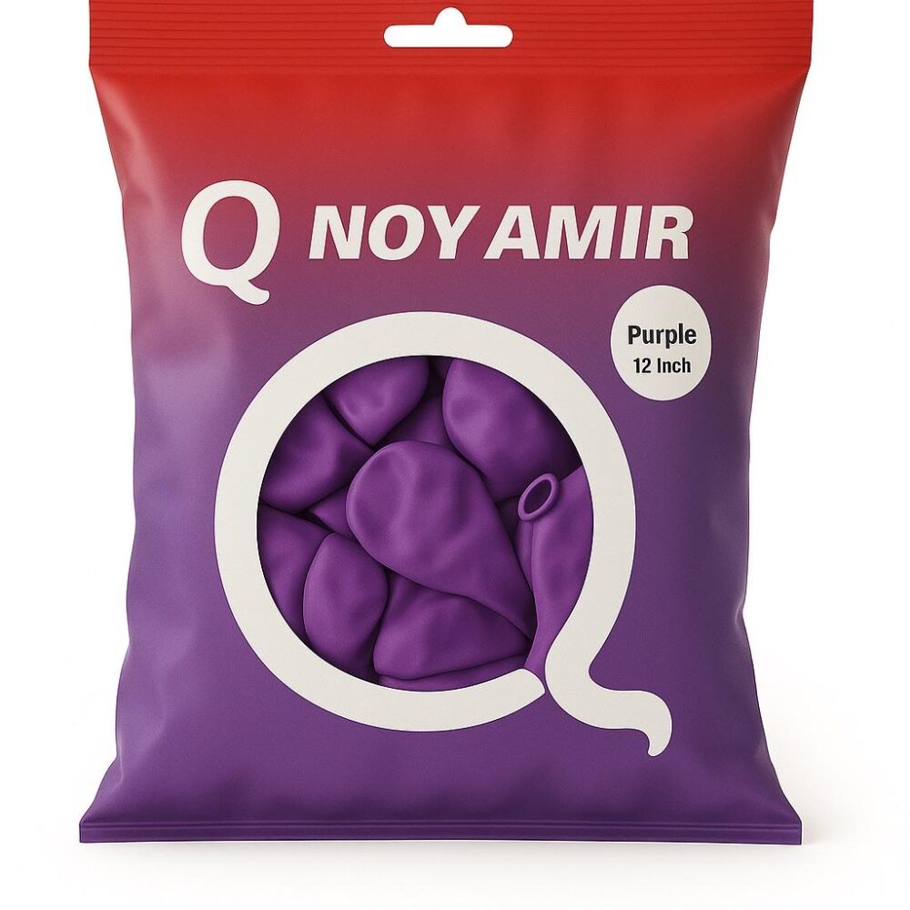 חבילת 100 בלוני גומי סגול 12 אינץ'