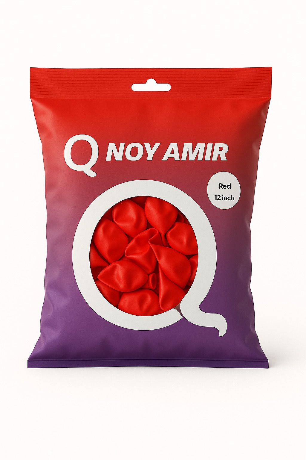 חבילת 100 בלוני גומי אדום פסטל 12 אינץ'