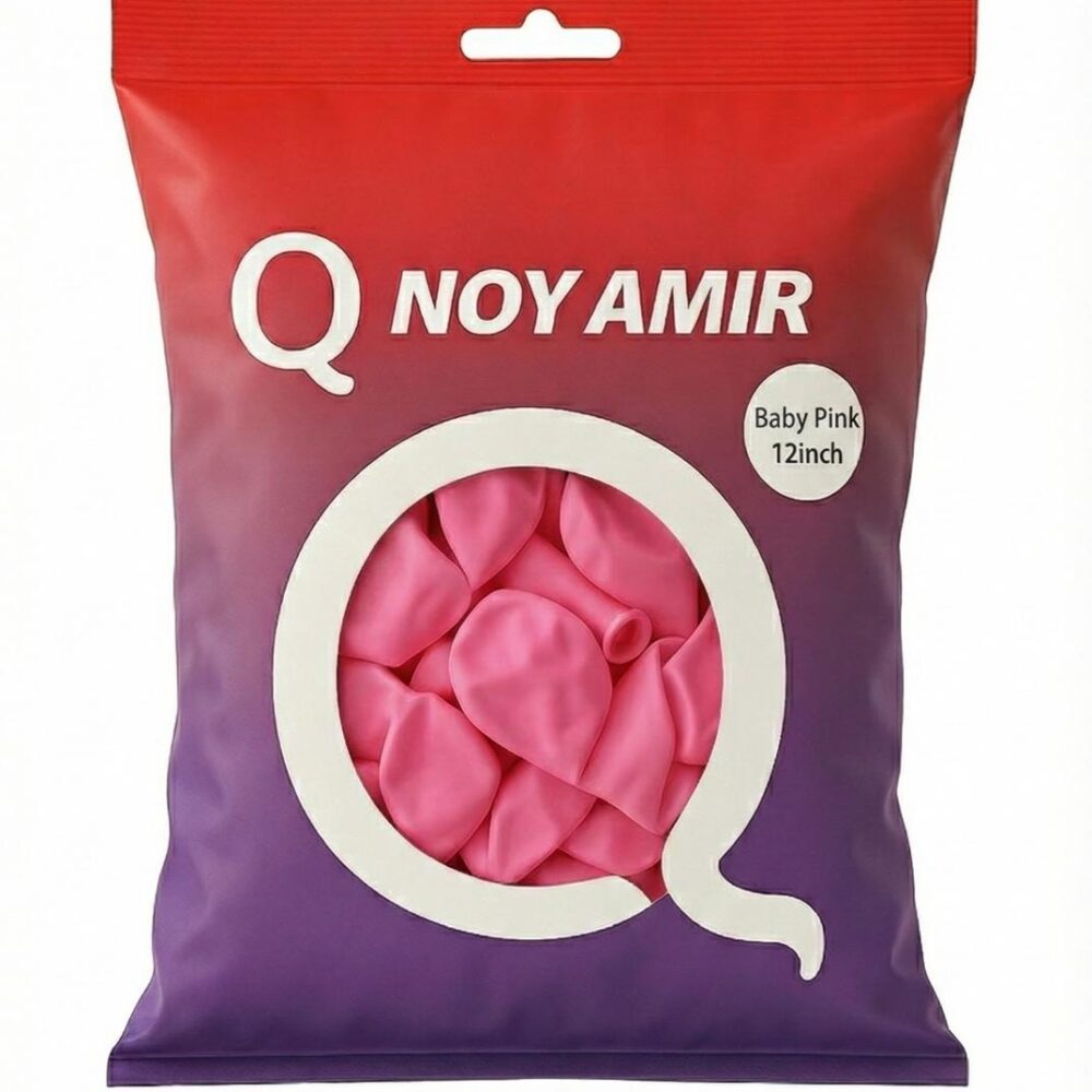 חבילת 100 בלוני גומי ורוד פסטל 12 אינץ'