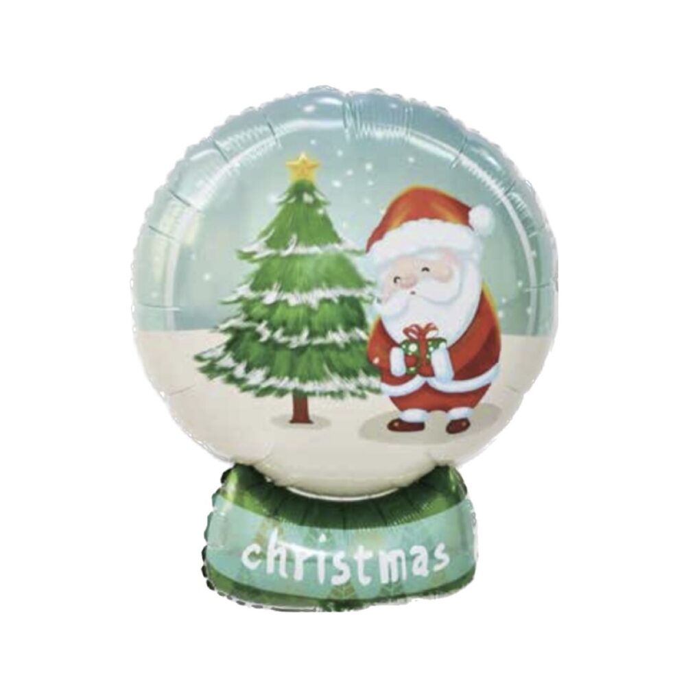 בלון מיילר 30 אינצ׳ סנטה קלאוס כדור בדולח כריסמס Merry Christmas