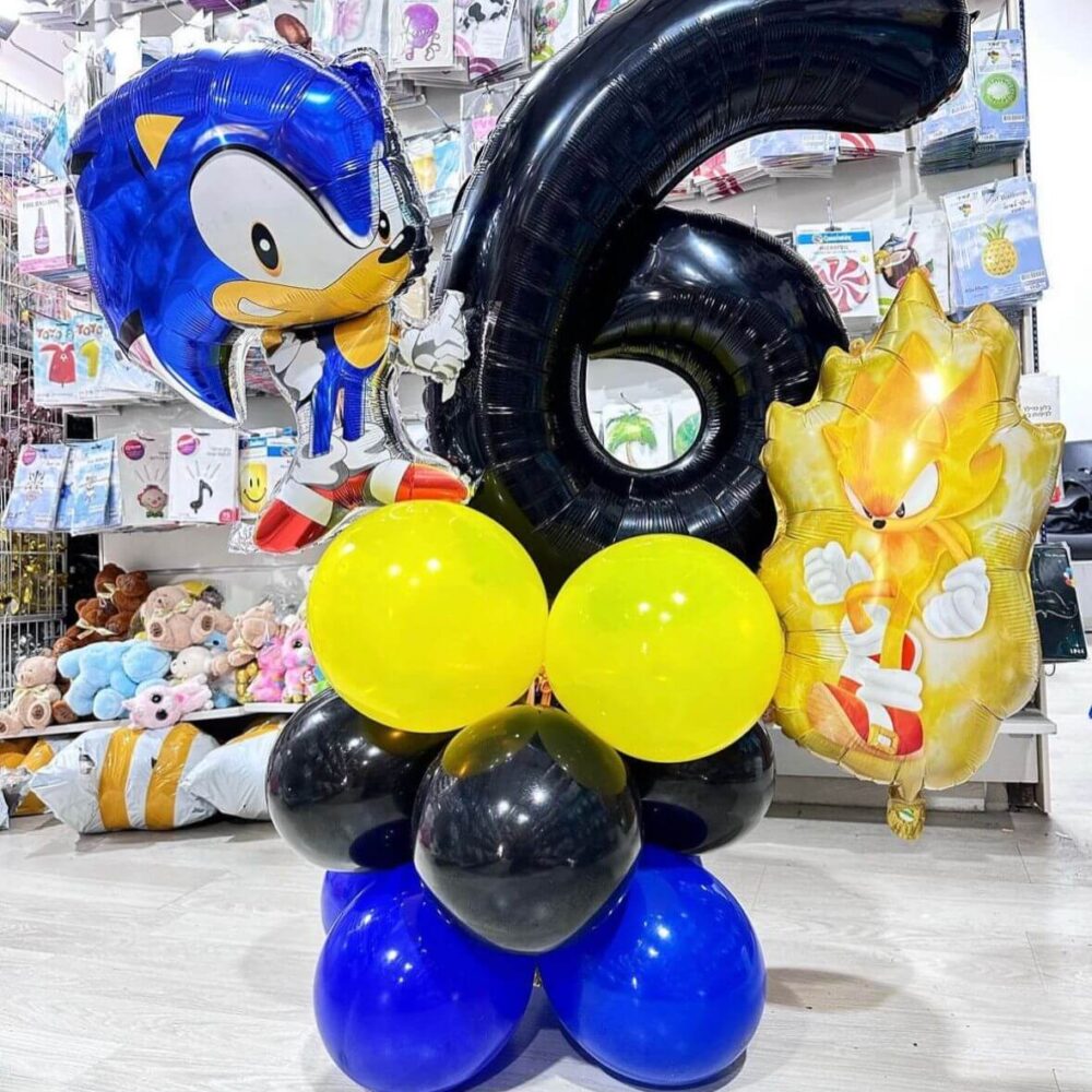 מעמד בלונים סוניק מנופח