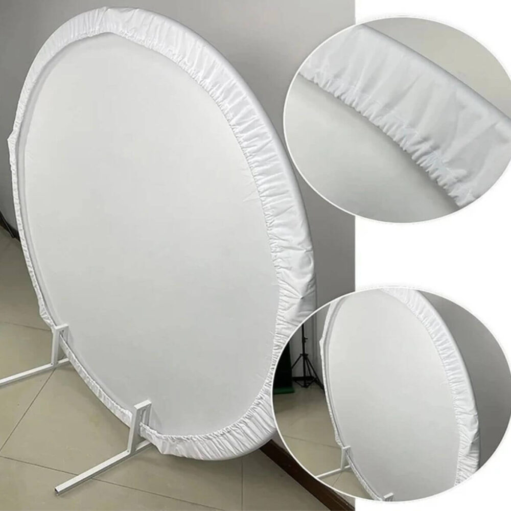 כיסוי בד עגול לבן לסטנד חישוק 2 מטר