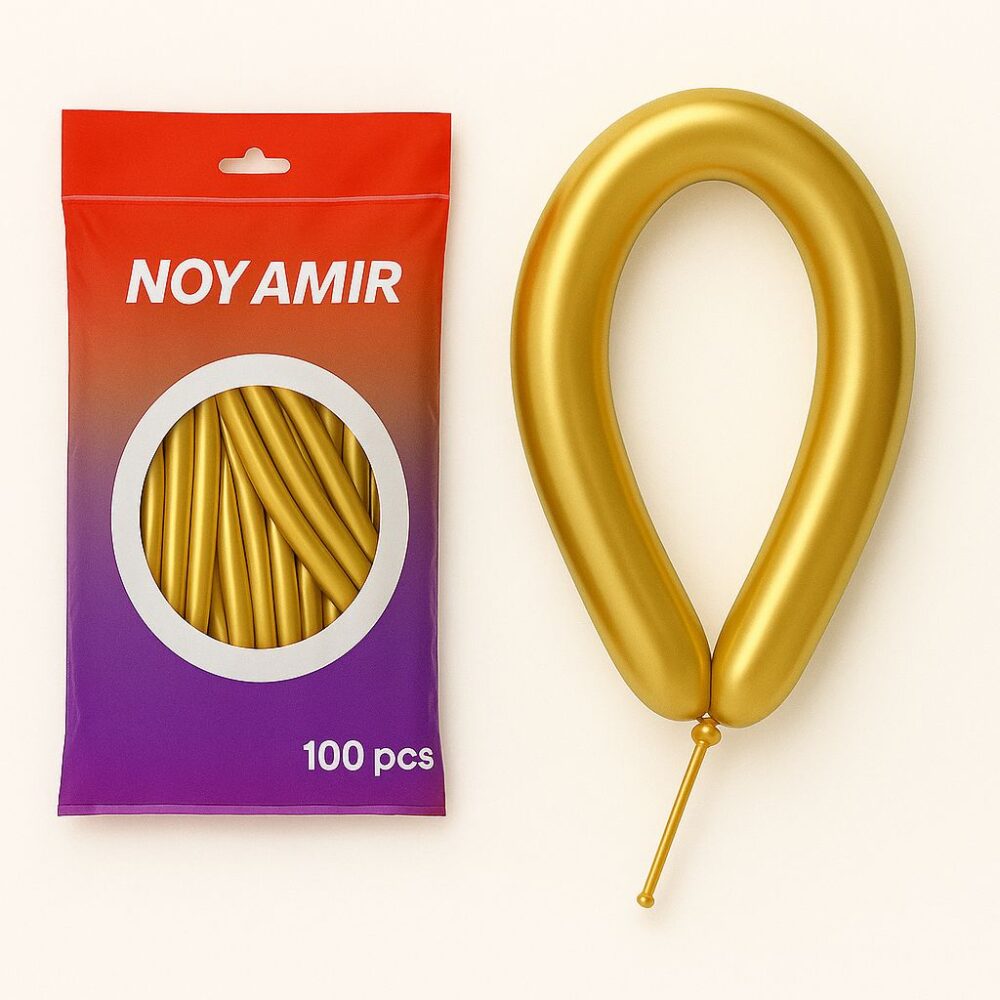 חבילת 100 בלוני נקניק 260 זהב כרום