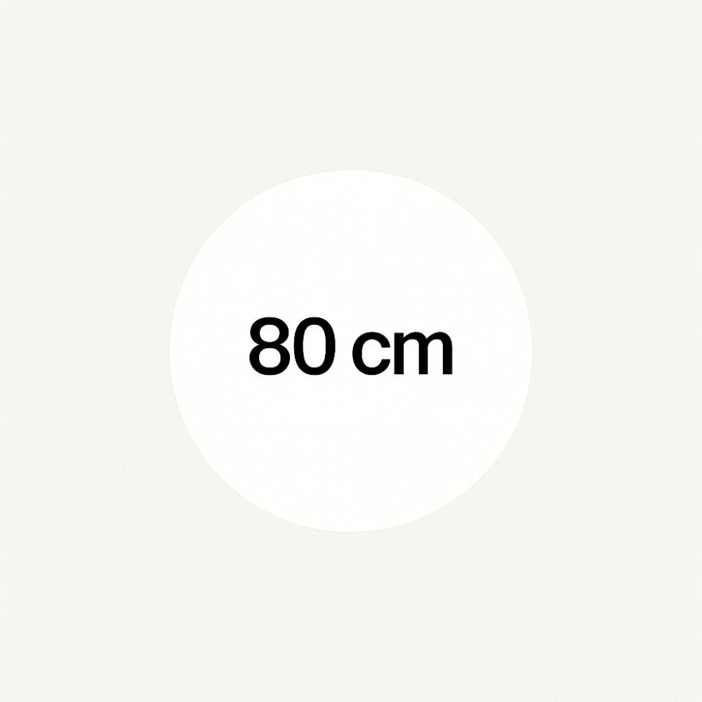 קאפה חלקה בצורת עיגול קוטר 80 ס"מ