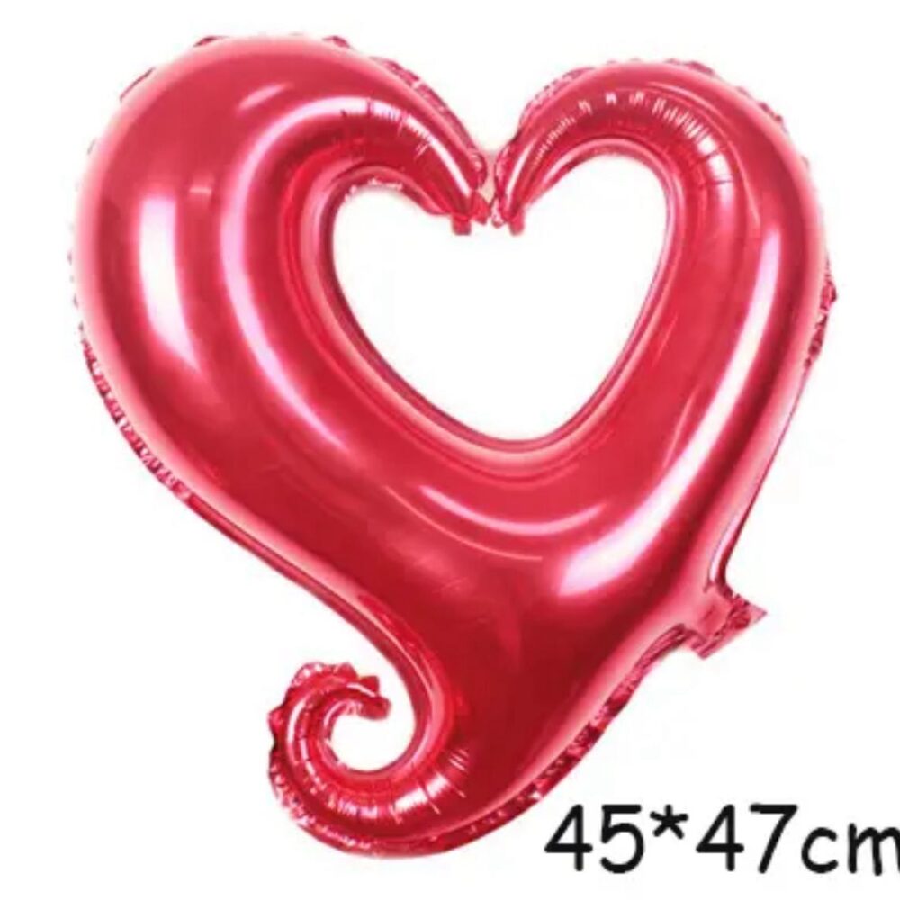 בלון לב חלול 18 אינץ' - אדום