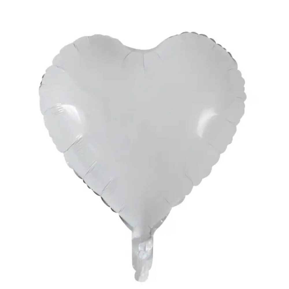 בלון מיילר לב לבן מט 18 אינץ'