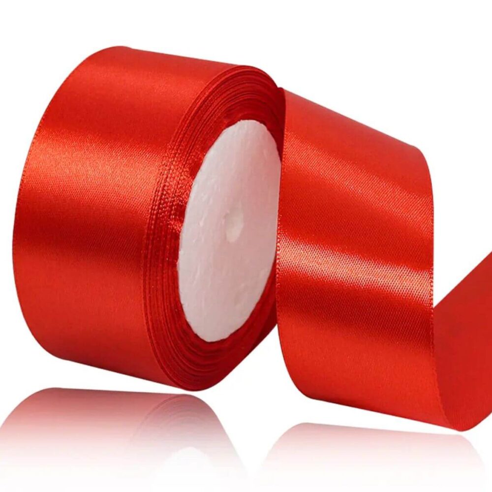סרט סאטן 25 יארד 4 ס״מ- אדום