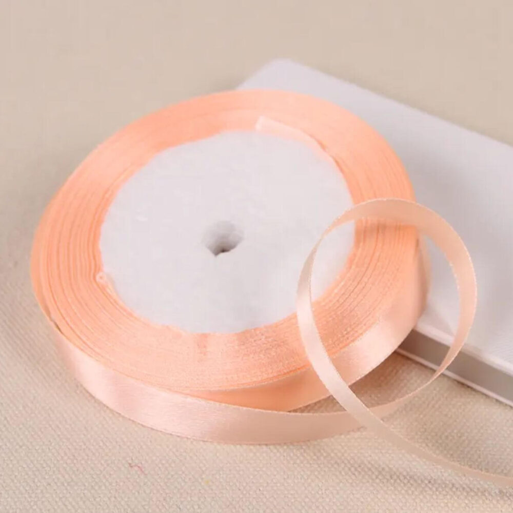 סרט סאטן 25 יארד 1 ס״מ- אפרסק