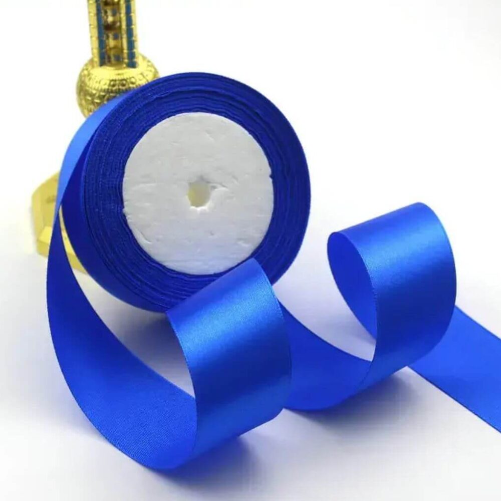 סרט סאטן 25 יארד 4 ס״מ- כחול רויאל