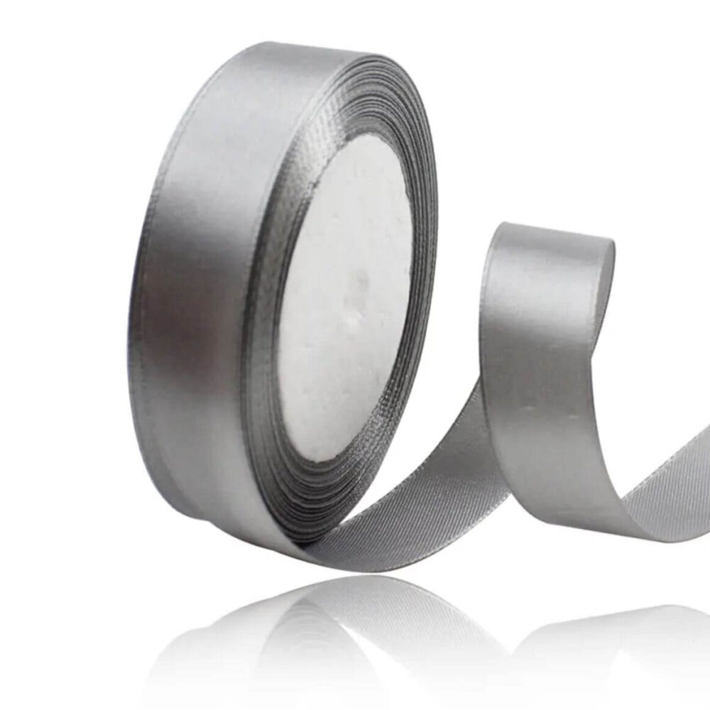 סרט סאטן 25 יארד 2 ס״מ- כסף