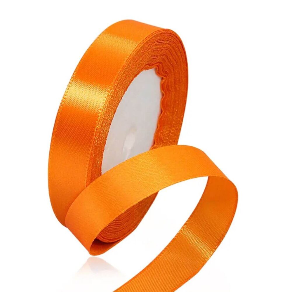 סרט סאטן 25 יארד 1 ס״מ- כתום