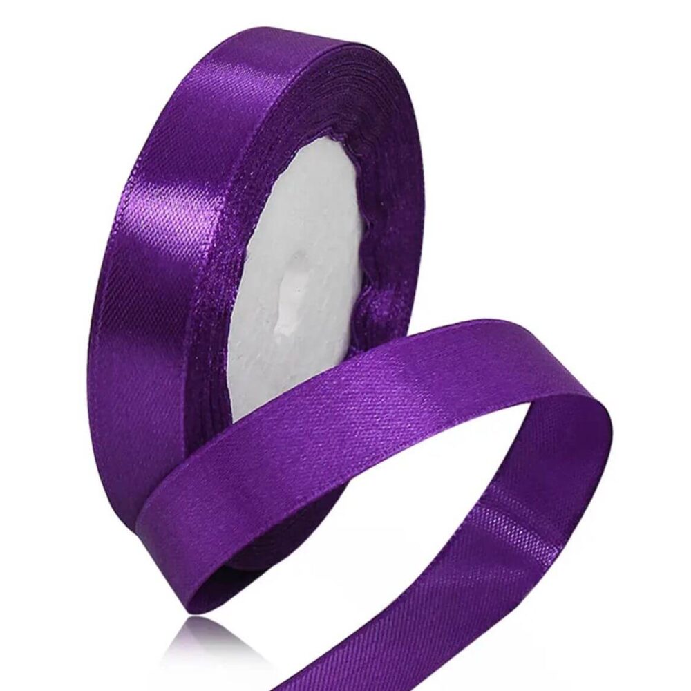 סרט סאטן 25 יארד 1 ס״מ- סגול כהה