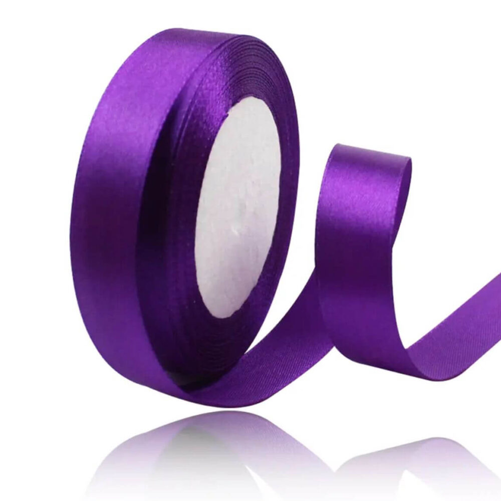 סרט סאטן 25 יארד 2 ס״מ- סגול כהה