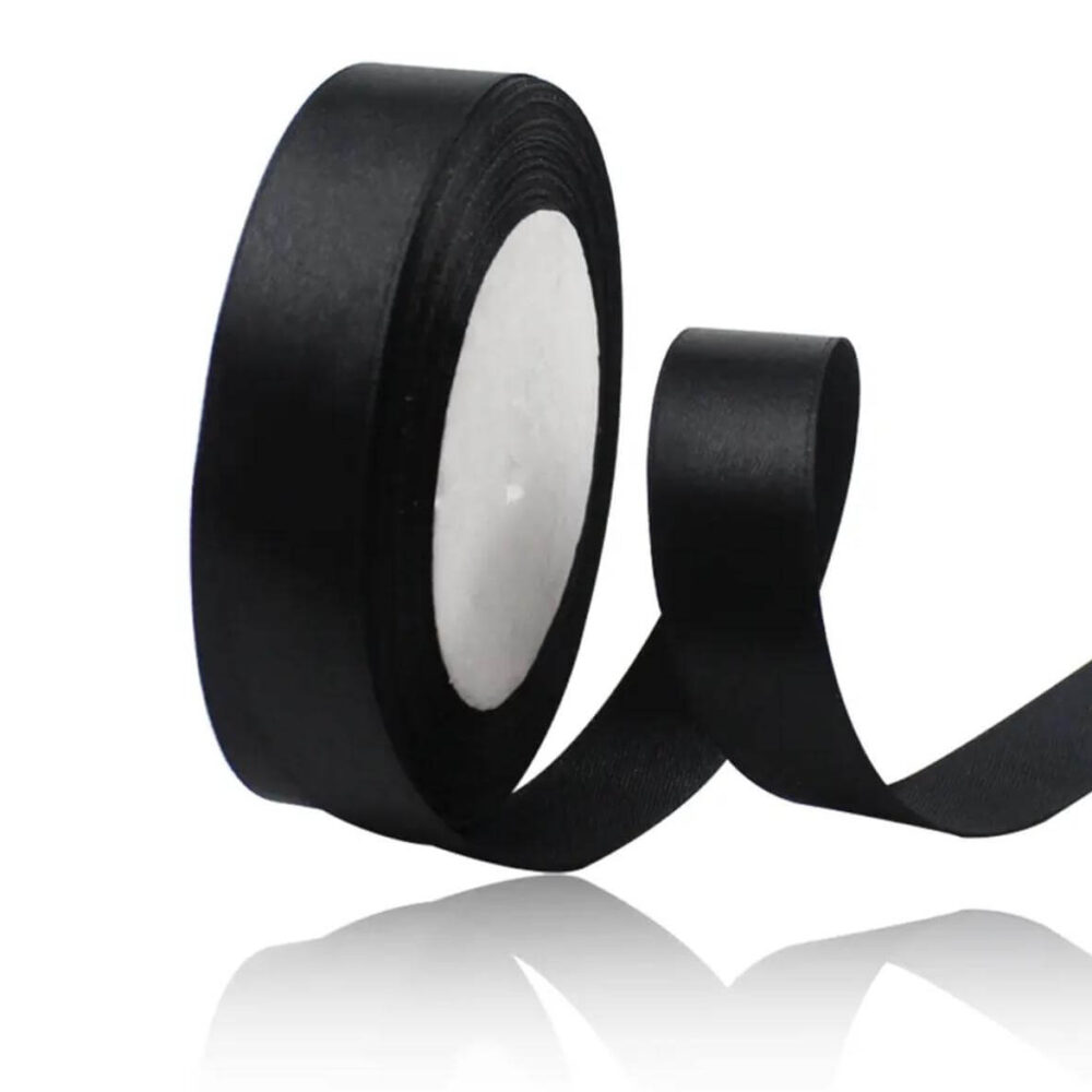 סרט סאטן 25 יארד 2 ס״מ- שחור