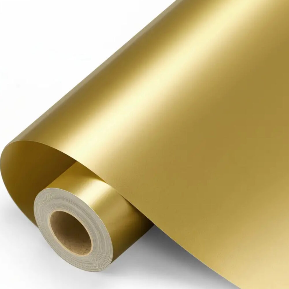 גליל מדבקת ויניל 50 מטר לסילואט זהב מט איכותי