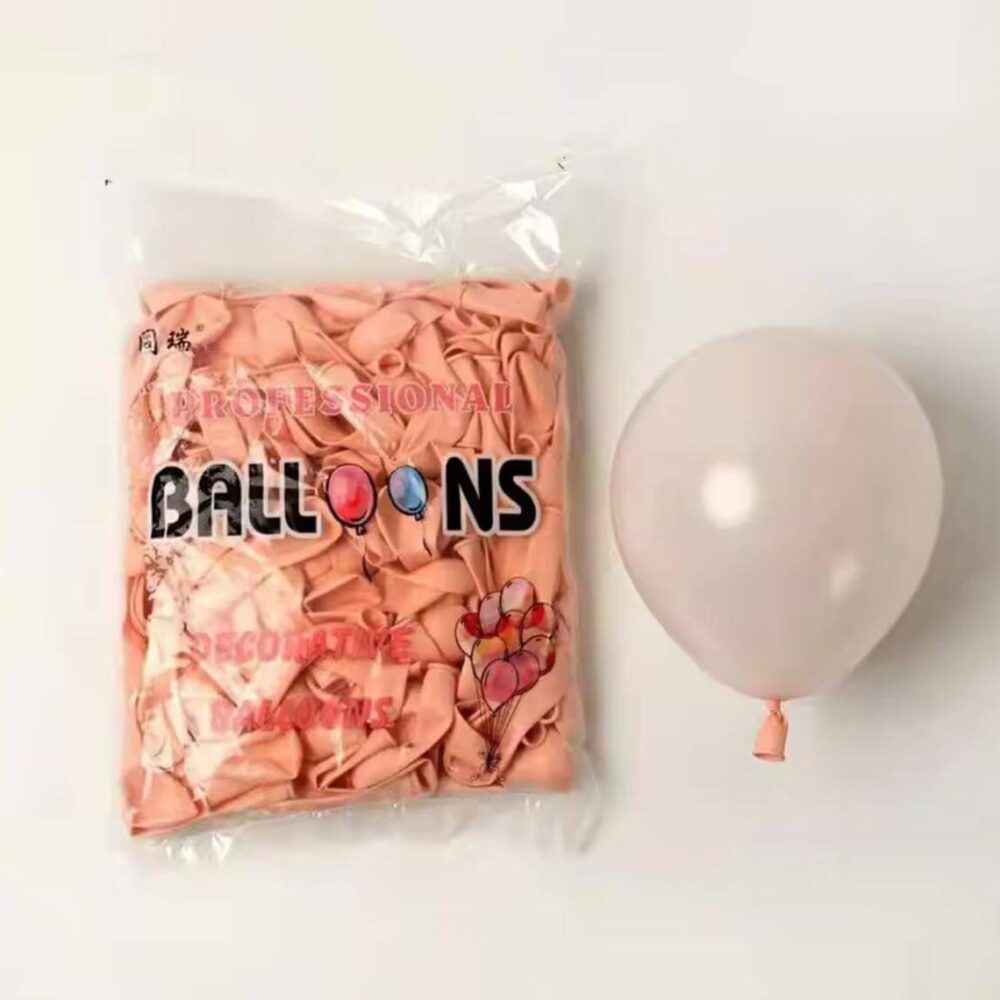 חבילת 100 בלוני גומי בצבע אפרסק 5 אינצ׳