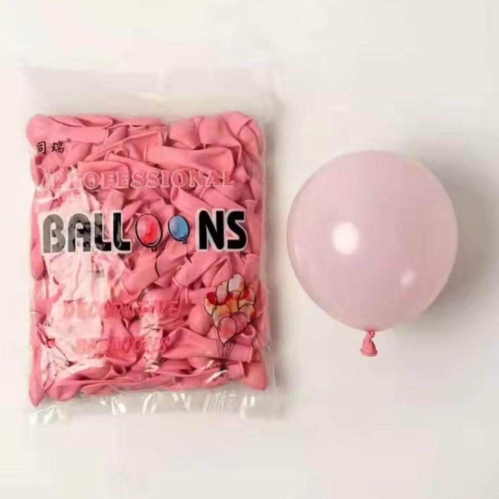 חבילת 100 בלוני גומי בצבע ורוד 5 אינצ׳