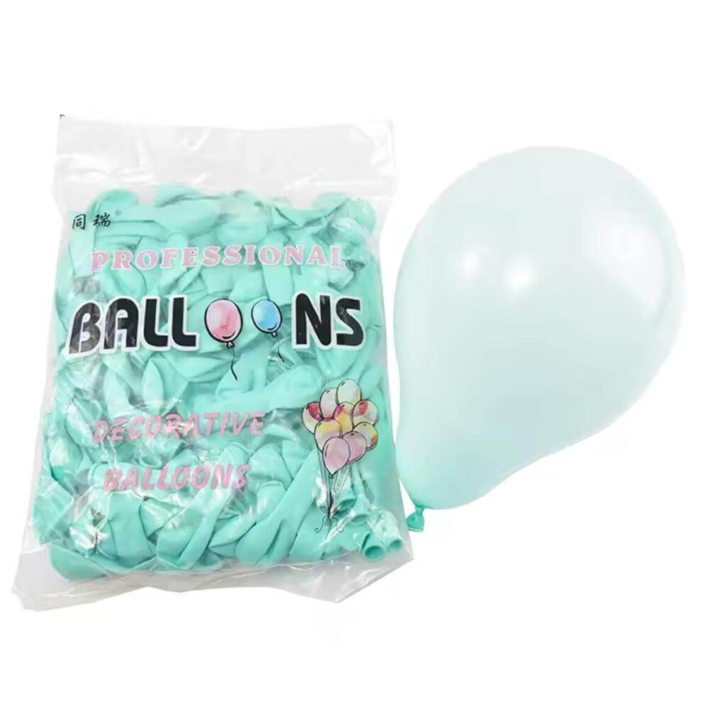 חבילת 100 בלוני גומי בצבע מנטה 5 אינצ׳