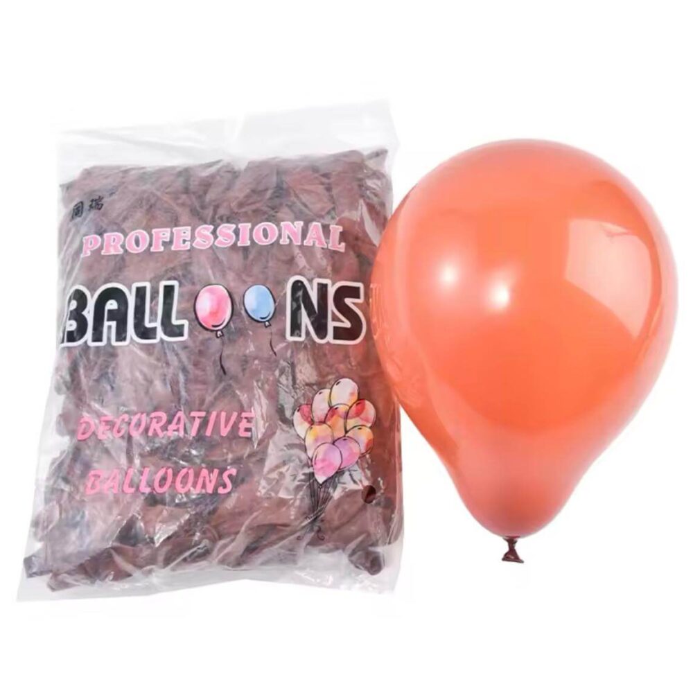 חבילת 100 בלוני גומי בצבע חום כהה 5 אינצ׳