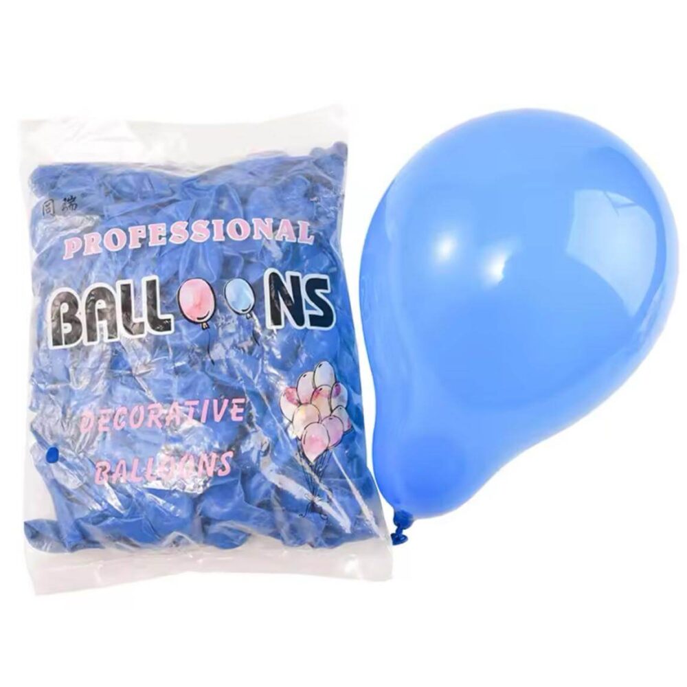 חבילת 100 בלוני גומי בצבע כחול 5 אינצ׳