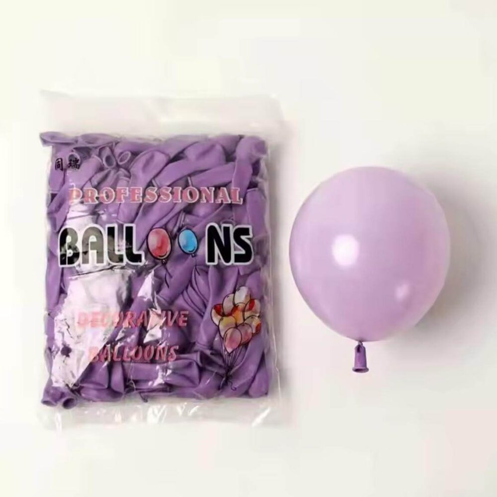 חבילת 100 בלוני גומי בצבע סגול לילך 5 אינצ׳