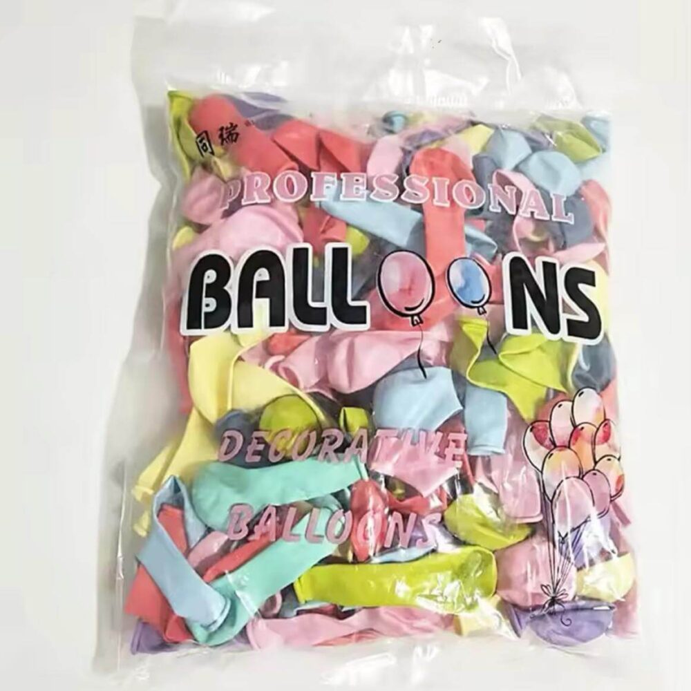 חבילת 100 בלוני גומי מיקס צבעי פסטל 5 אינצ׳